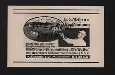 BIELEFELD, Werbung 1915, Kuxmann & Co. Maschinen-Fabrik Westfalia Kunst-Dünger-S
