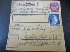 #946 Paketkarte aus BERLIN-SIEMENSSTADT nach Hartha