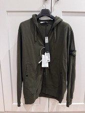Stone Island Zip Hoodie Khaki