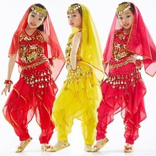 RÄUMUNGVERKAUF K11 2 Teiliges Kinder Bauchtanz Kostüm Oberteil und Hose