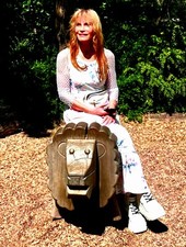 Maxi Kleid weiß pink blau lang Volants schwingend Blumen Boho XS 34 36 S 38 M