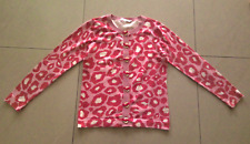 Boden Strickjacke Cardigan Rosa Rot Weiß Gr.UK12   38  Muster