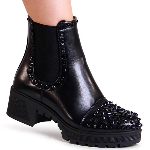 Damen plateau stiefeletten - plateau,