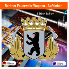 Berliner Feuerwehr Sortiment Wappen -  normale od. retroreflektierende Aufkleber