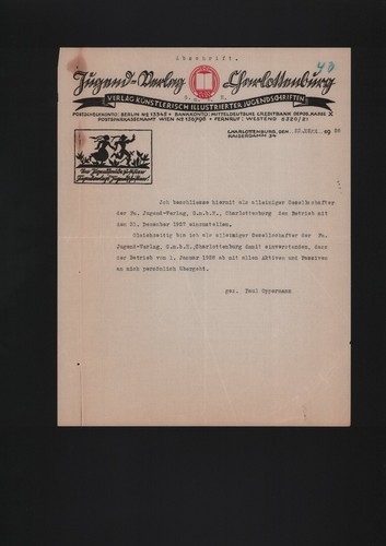 Charlottenburg brief 1928 - charlottenburg,,