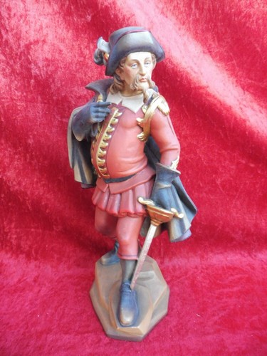 Schöne holzfigur komödiant - schöne,