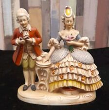 VEB Wagner & Apel, Alte Porzellan Figur, Barockes Paar,  GDR, DDR