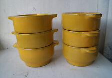 6 Keramik Schalen, senfgelb 