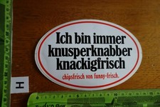 Alter Aufkleber Knabberei Chips CHIPSFRISCH von FUNNY-FRISCH Spruch Ich bin...