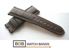 BOB MARINO ECHTLEDERBAND kompatibel mit Paneraifaltschließe Allig-Mokka 24/22 mm