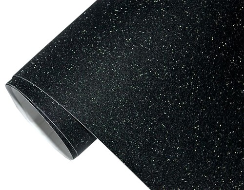 Glitzer matt folie schwarz - folie,