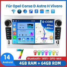 DAB+ 4+64G GPS Navi Android 13 Autoradio Für Opel Astra H G Corsa C D Zafira A B