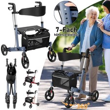 Rollator Faltbar Leichtgewicht Aluminium Reiserollator mit Sitz / Räder Gehhilfe