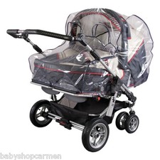Regenplane Regenverdeck Regenschutz  Regenhaube für  Zwillingskinderwagen 13198