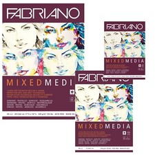FABRIANO Mixed Media Block Zeichenpapier, Aquarellpapier 40 Blatt DIN A5 A4 A3