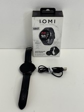 IOMI Smartwatch Bluetooth Freizeit Fitnesstracker Sportuhr Schwarz #5847