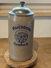 1 l Bierkrug Krug Masskrug Bier Brauerei Hirschbräu Heubach