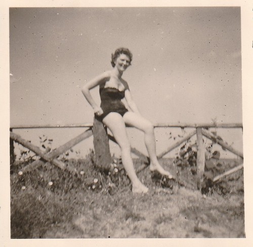 Vintage foto frau badeanzug - vintage, im