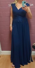 Neu Abendkleid/Ballkleid Gr.42 blau Edel! TOP! ungetragen