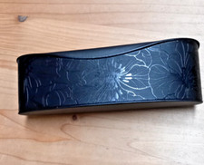 ***Art Deco*** Brillenetui  Schwarz mit Schnappverschluß Neu Schrankware!