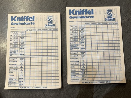 Kniffel zusatzblöcke von - kniffel,