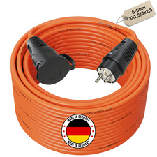 Schuko Vollgummi Verlängerungskabel H07BQ-F 3x1,5 mm² 3x2,5 mm² IP54 16A 