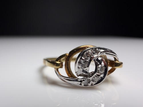 333 gold ring bicolor - ring, mit