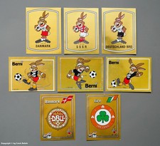 Konvolut - Panini Fussball EURO 88 -...8 Sticker ungeklebt (mit Berni) !!