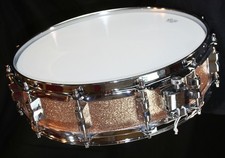 Piccolo Snare Unikat  Stahl 14" / 3,5" in champain gold sparkle 12 Lugs !!
