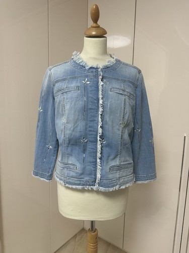 Damen jacke blau mit glitzern - blau,
