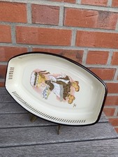 Alter Emaille Brotkorb Schale