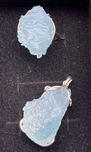 Aquamarin rohstein ring - rohstein,