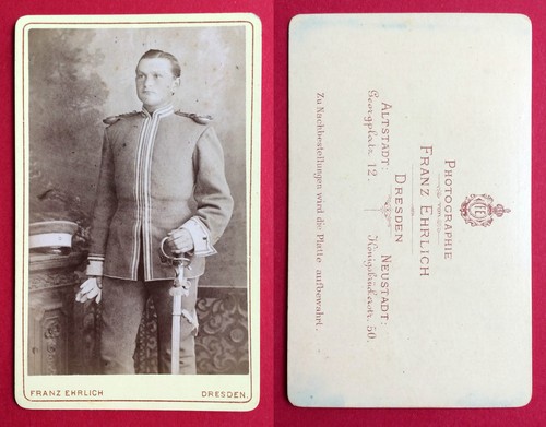 Militär cdv foto dresden - foto,