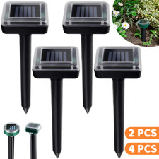 2/4Pcs Solar Maulwurfschreck Wühlmausschreck Maulwurf Maulwurffalle Abwehr Maus