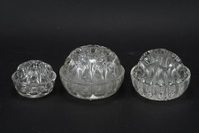 C25G77- 3x alte Ikebana Glas Vase Steckvase