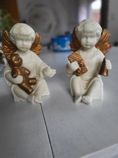 Weihnachtsengel Engel 2er Set Porzellan Elfenbeinfarben