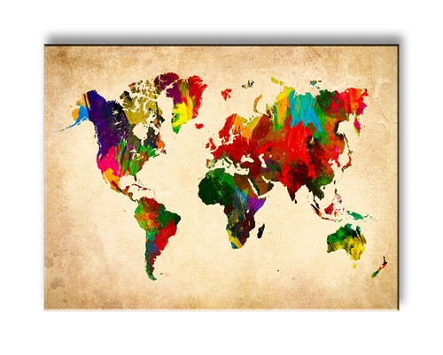 Bilder leinwand weltkarte - bilder,