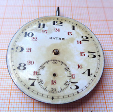 Antikes Taschenuhrwerk  Ankerhemmung ULTRA defekt Unruhe OK D = 42,8 mm  WB5 7