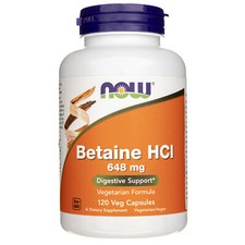 NOW FOODS Betaine HCl 648 mg