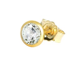 Einzel Ohrstecker Gelbgold 333