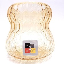 Lampenschirm 142 125 45 mm Glas bernstein Windlicht Leuchte Laterne Rustikal