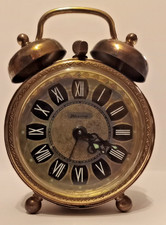 Wecker, kleiner Messingwecker Firma "Blessing", röm. Ziffern, gebraucht