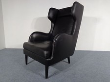 Ohrensessel Ledersessel 60er Jahre Danish Modern Wing Chair
