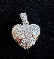 Herz Anhänger 925 Silber mit Steinbesatz