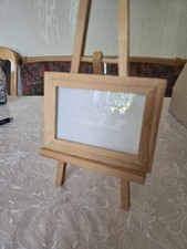 Display Staffelei Klein, Staffelei Tisch, Mini  30 cm Hoch + Bilderrahmen Holz