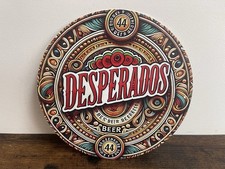 DESPERADOS Blechschild Pils Bier Beer Werbeschild Vintage Retro Durchm 20cm
