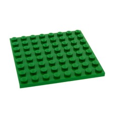 1x Lego Bau Platte 8x8 grün