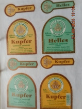 8 bieretiketten brauerei  berghammer oberndorf/BY  2 bilder  unbenutzt