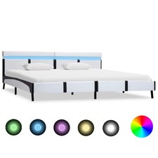 Bettgestell mit LED Weiß