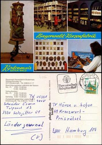 Ansichtskarte bodenmais - ansichtskarte,